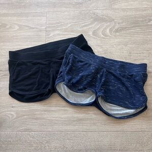 Two Motherhood maternity underbelly casual pull on maternity shorts black navy